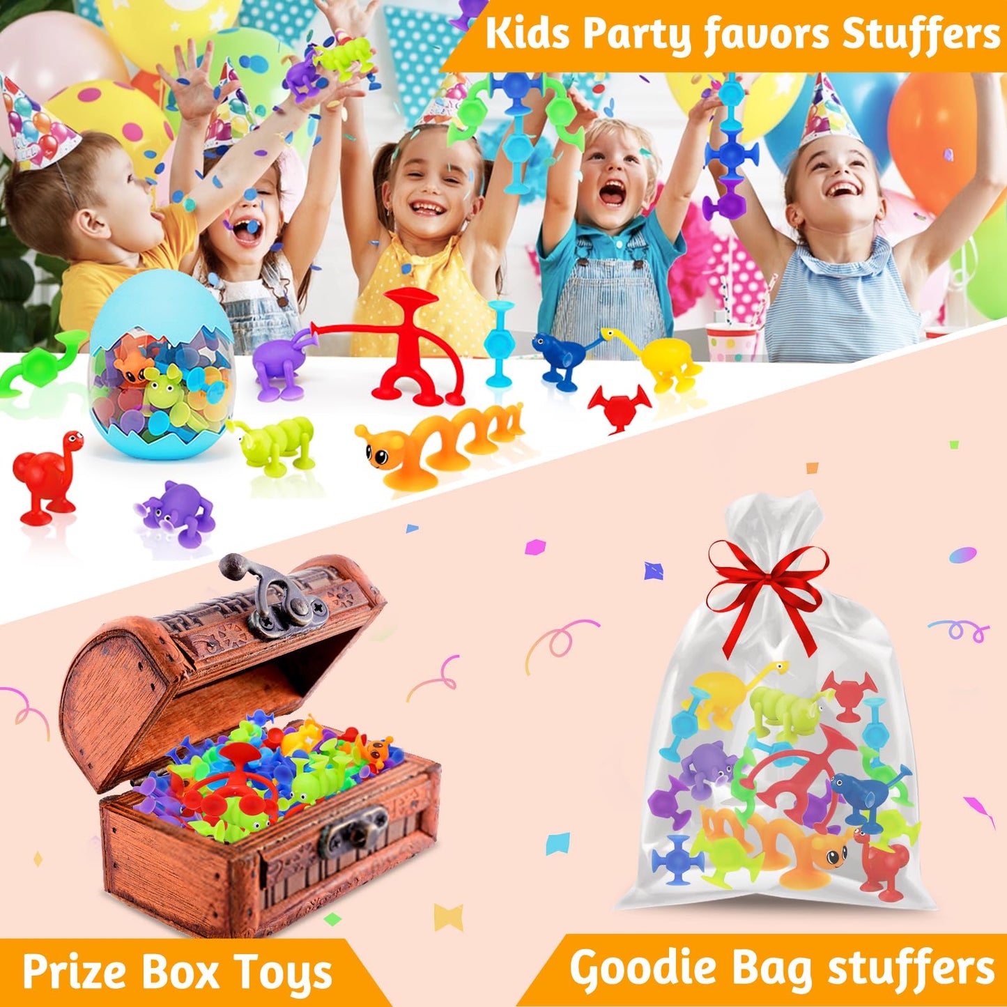 32 Pcs Suction Cup Toys Kids Bath Toy Party Favor Goody Prize Stuffer Gift For 2 3 4 5 6 Year Old Boy Girl Toddler Travel Toy Ed