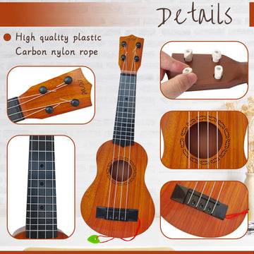 Kids Toy Ukulele Guitar,17 Inch Classical Guitar Musical Toy,4 Strings Guitar Ukulele Educational Learning Toy For Toddlers And Preschoolers