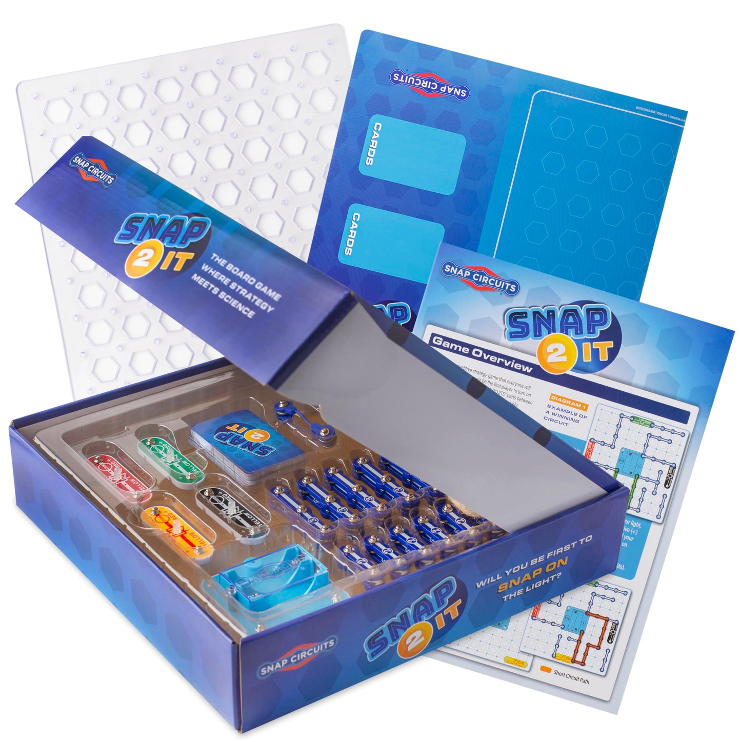 Snap Circuits SNAP 2 IT® STEM Board Game for Kids 7+, Plastic, Family Game Night, Model SCBOARDGAME, Color: Snap 2 It