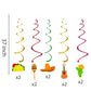 Kristin Paradise 30Ct Mexican Hanging Swirl Decorations, Fiesta Cinco De Mayo Party Supplies, Taco Twosday Birthday Theme, First
