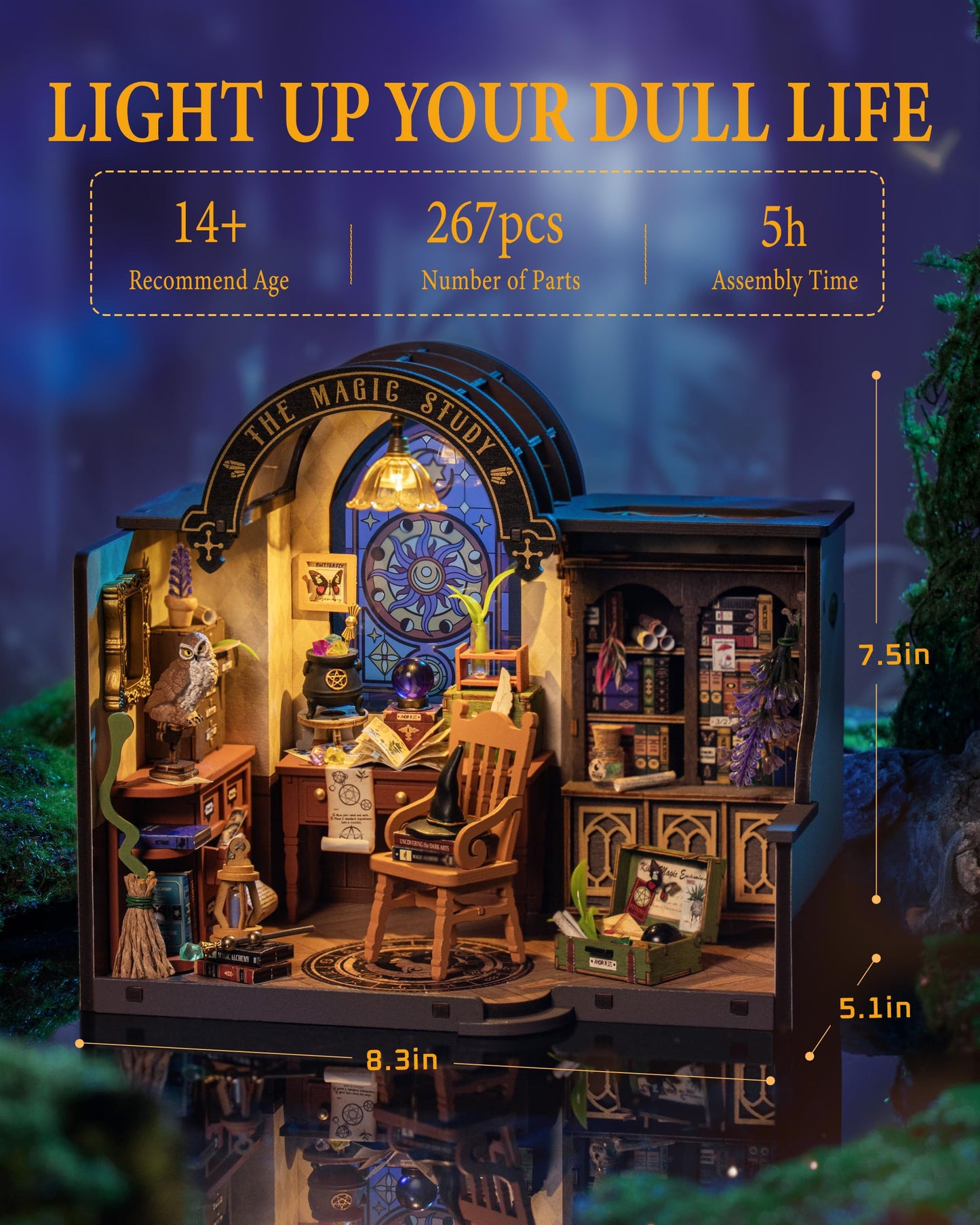 Rowood Miniature House Kit,Diy Miniature Dollhouse Kits For Adults,Mini House Craft Kits For Women With Led,Christmas Birthday G