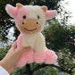 Bsvome 9 Inches Cow Stuffed Animal Soft Plush Cute Cow Doll For Boys Girls (Pink Cow)
