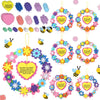 Lunmon 24 Sets Mothers Day Crafts for Kids Mom Bulk Foam Flower Wreath with Flowers Honey Bees and Inspirational Poem DIY Craft
