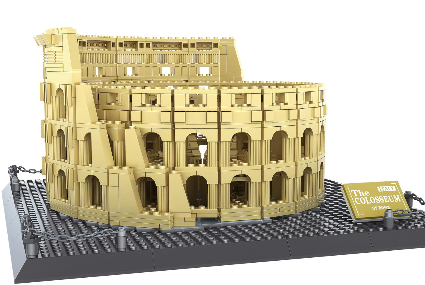 Apostrophe Games Roman Colosseum Building Block Set – 1756-Pieces Colosseum Model Building Blocks For Adults And Kids – Italy’S Colosseum Architecture Kit Famous Landmark Series