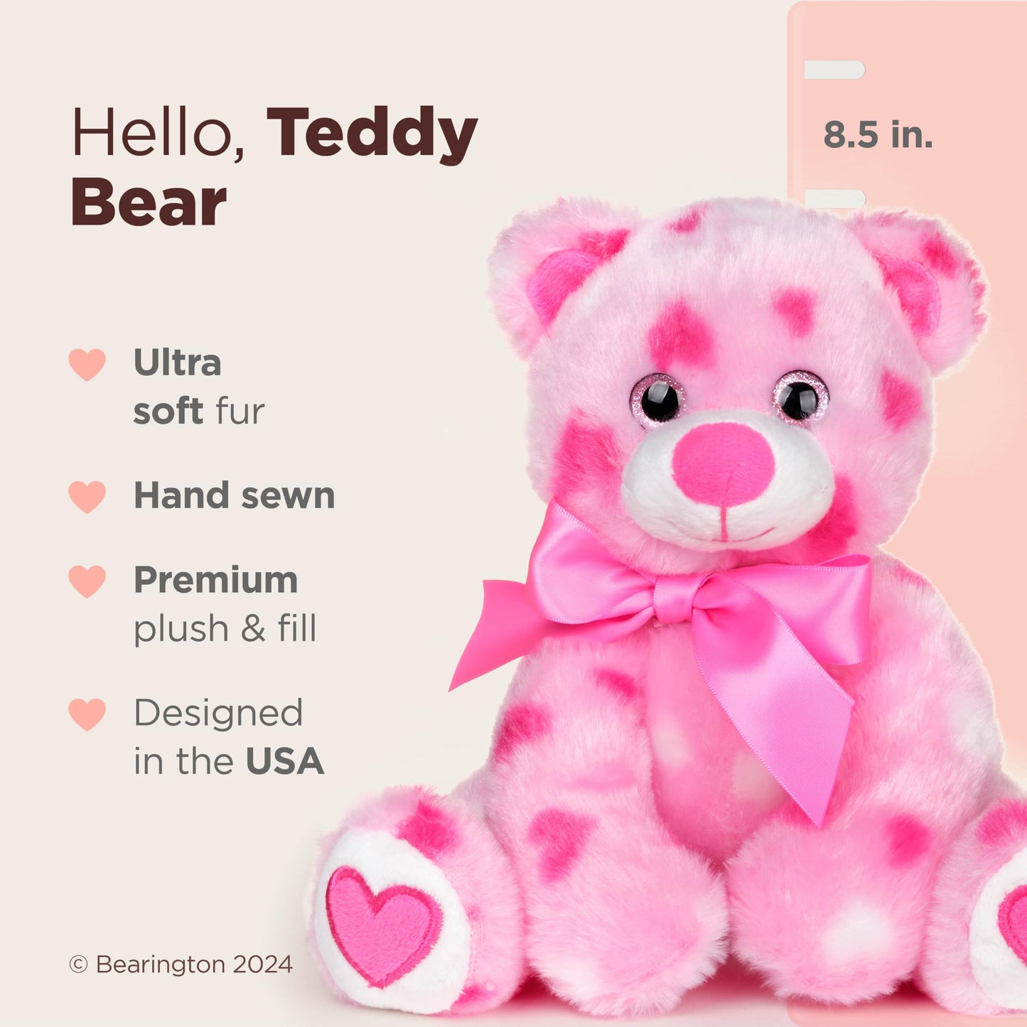 Bearington Beary Blue Without You 10-inch Valentines Day Teddy Bear Plush - Miss You Gifts for Women - Get Well Soon Bear - Stuffed Animal Toy