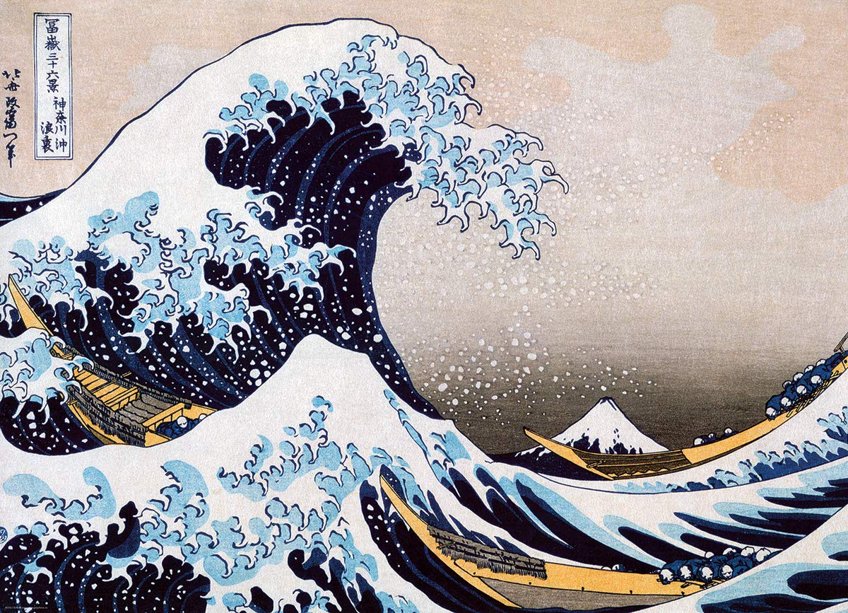 Eurographics Great Wave Kanagawa By Hokusai Puzzle (1000-Piece), (Model: 6000-1545)