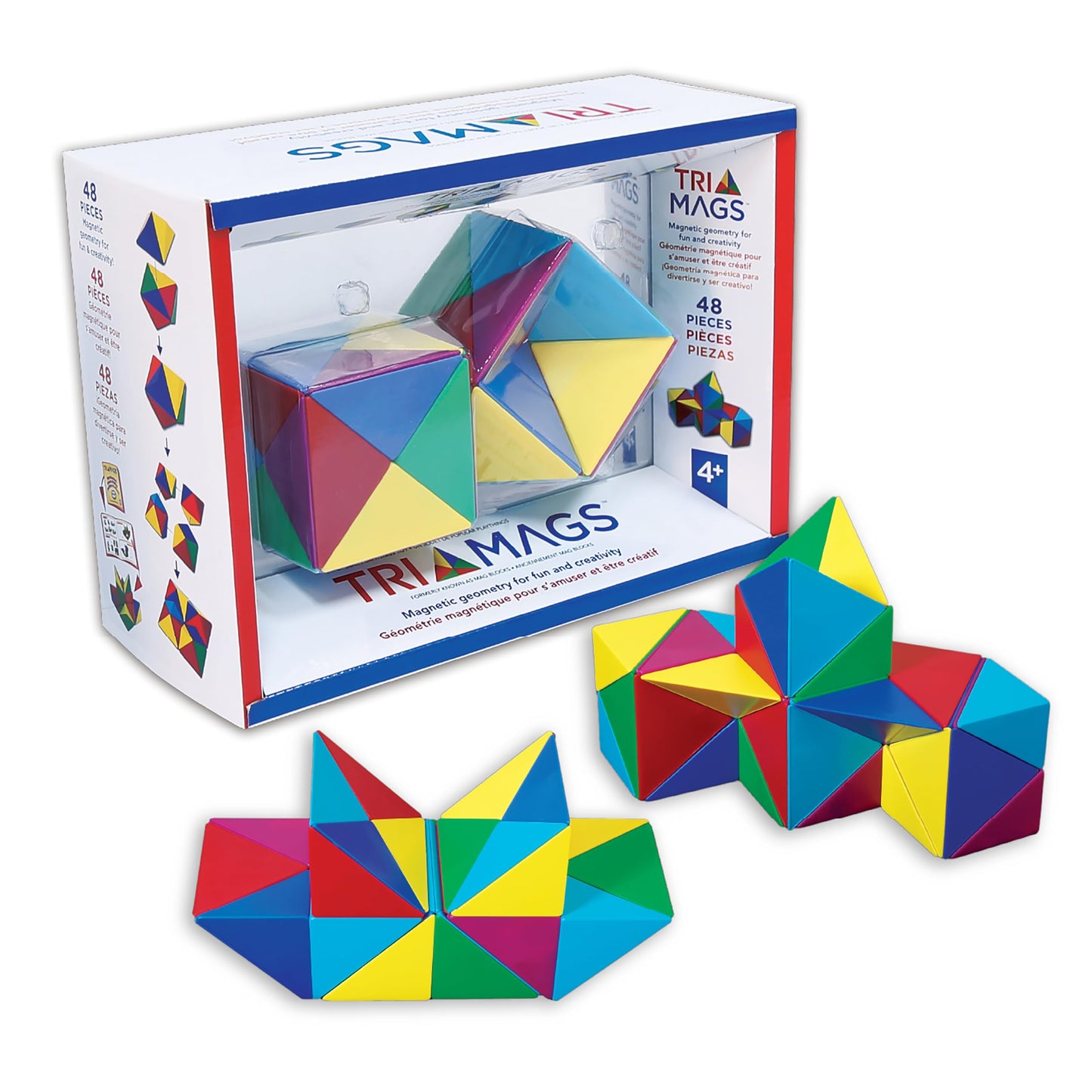 Tri-Mags Magnetic Puzzle Toy, 48 Piece Stem Learning Toy
