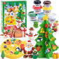 PLAY Christmas Color Dough Sets for Kids Ages 4-8, DIY Sensory Dough Kit Toys Christmas Tree Crafts for Kids, Safe & Non-Toxic T