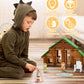 Sainsmart Jr. 214 Pcs Wooden Logs Cabin Set Ages 3, Building Log Gift For Boy/Girl, Creative Construction Engineering Educational Toy, Vacation Chalet