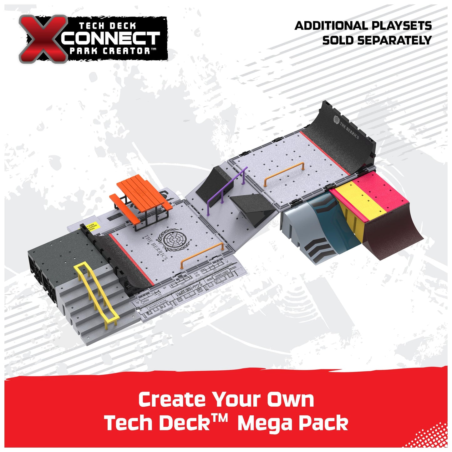 TECH DECK Transforming Park Playset - 30" Foldable, Storage Included, Exclusive Fingerboard, Medium, Kids Toy for Ages 6+