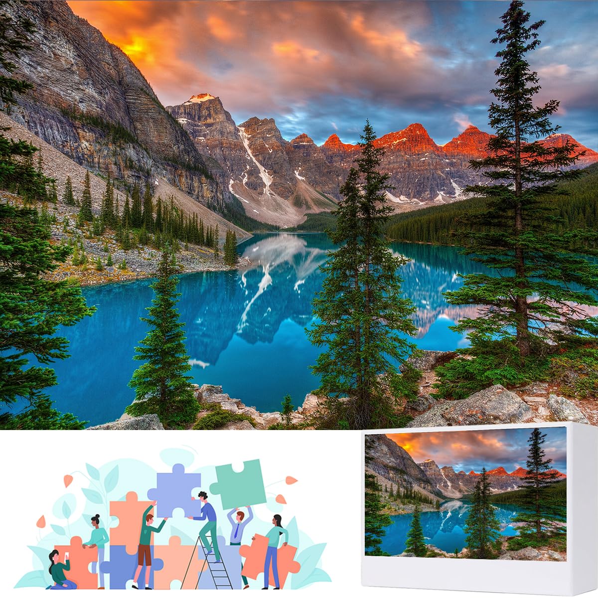 Jigsaw Puzzles For Adults 1000 Pieces And Up, Nature Landscape Mountain Scene National Park Challenging Puzzle Perfect For Famil
