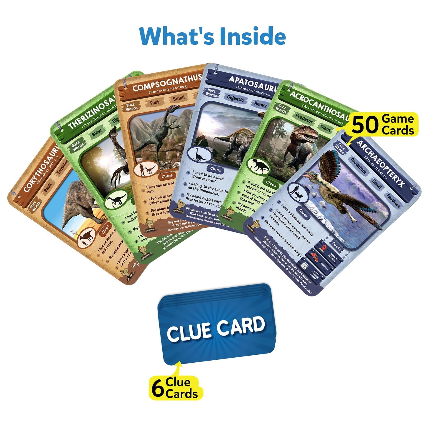 Skillmatics Guess in 10 Dinosaurs, Perfect for Boys, Girls, Kids, and Families Who Love Card Games, Toys, Travel Games, Gifts fo