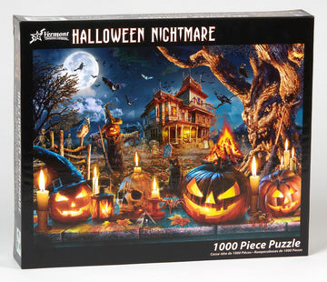 Vermont Christmas Company Halloween Nightmare Jigsaw Puzzle, 1000 Piece, Puzzle Board, Halloween-themed, Model VC1269