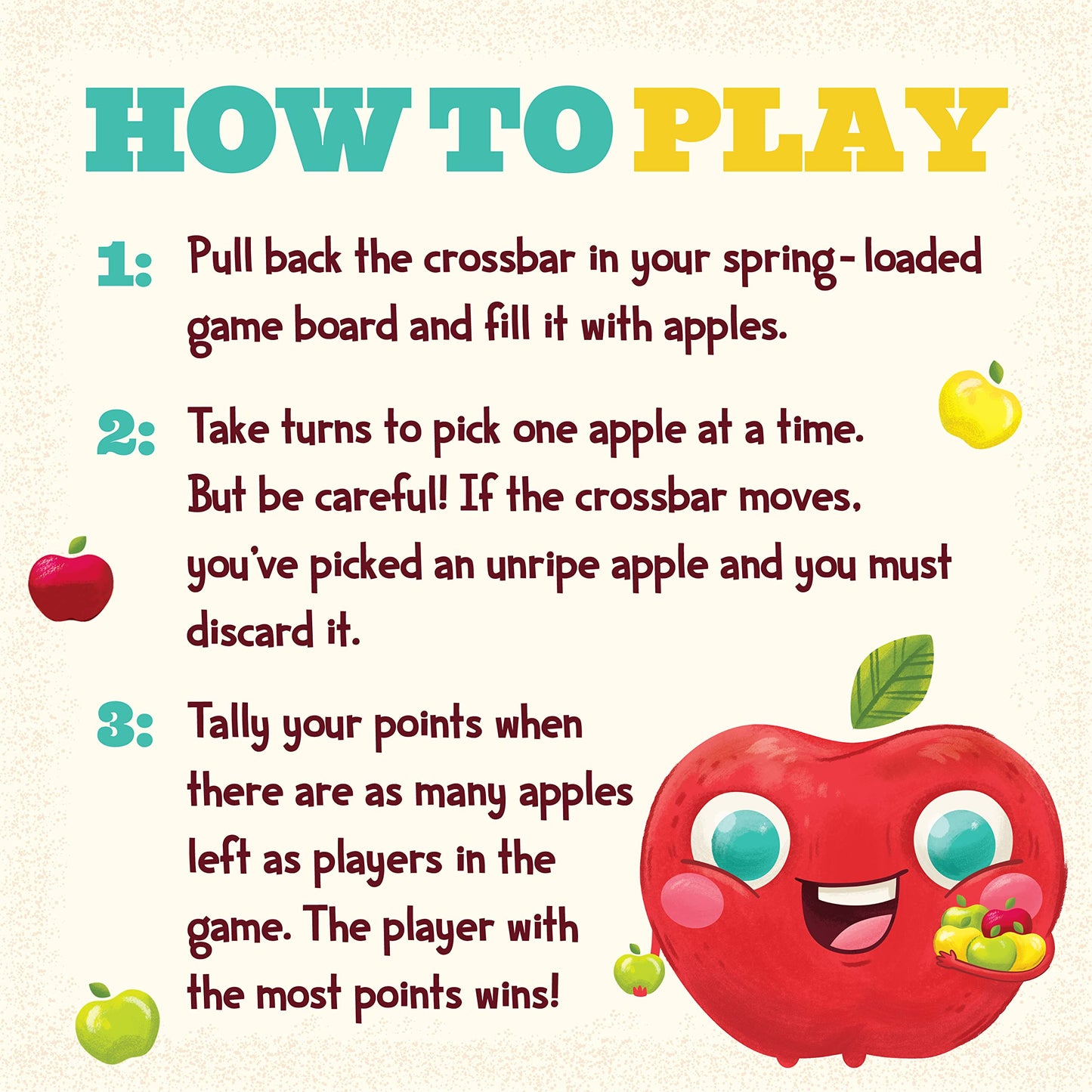 ROO Games Happy Snappy Apples - Wooden Strategy Game for Kids Ages 3-6, Multicolor, Model AS/810/12C