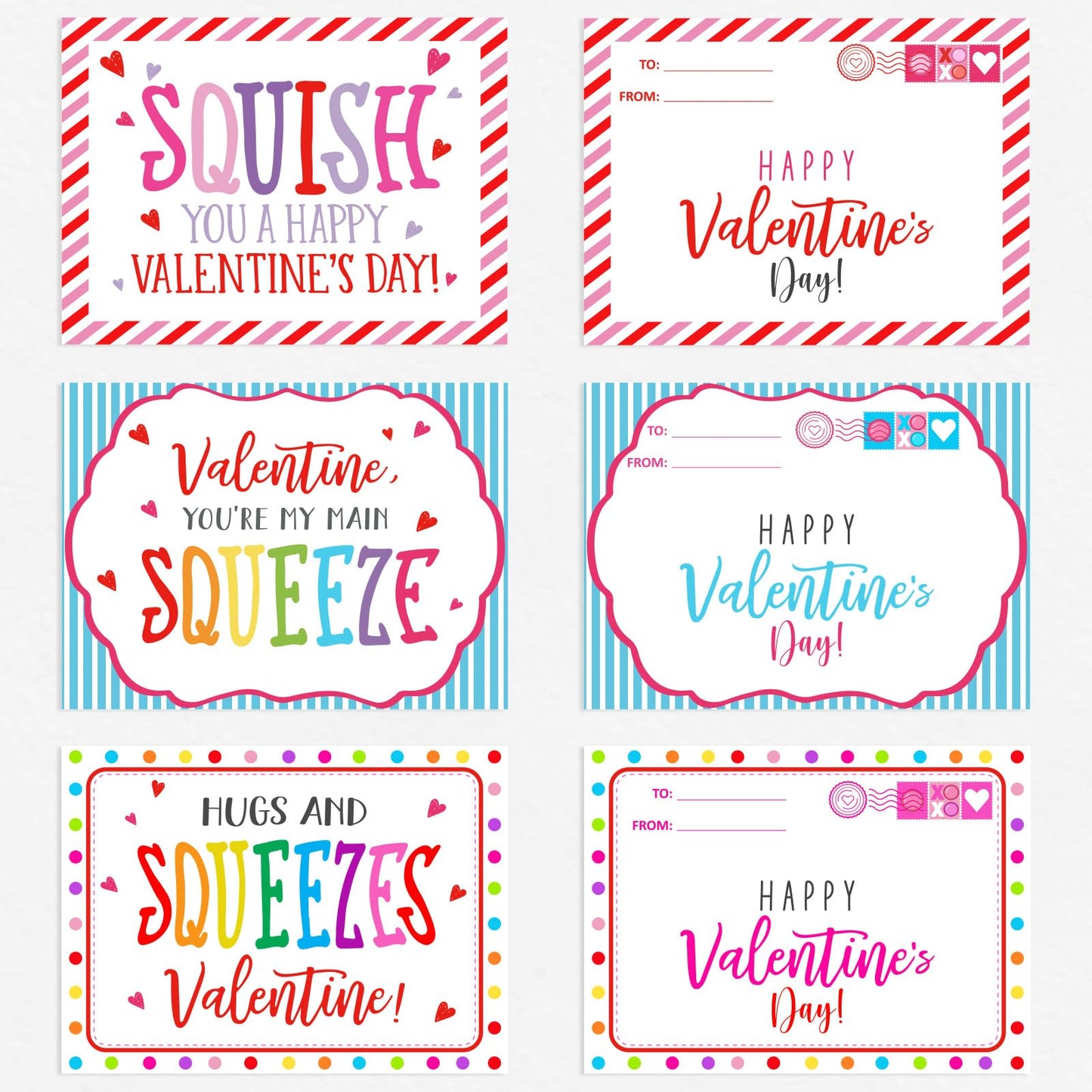 Valentines Day Gifts - 24 Pack Valentine Cards With Heart Stress Balls - Fidget Toys Bulk Valentines Gift Exchange For Kids School Classroom Party Favors Supplies