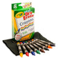 Crayola Washable Dry Erase Crayons (8ct), Includes Eraser Mitt & Sharpener, Classroom Supplies for Teachers