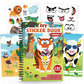 Animals Reusable Sticker Book for Toddlers, DIY Make-a-face Animals Jelly Fun 3D Stickers, Washable Puffy Stickers for Kids Toys