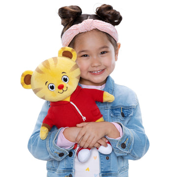 Daniel Tiger's Neighborhood Talking Friend Plush Toy, 12" Soft Polyester Stuffed Animal, Daniel Tiger Model 714561