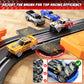 SUFICY Slot Car Race Track Set - 29ft Electric Track with 4 Cars, LED Overpass, Black Yellow, Model A66-9A, Gift for Kids Ages 6–12