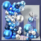 Partywoo Blue Shades Balloon Garland Kit, 142 Pcs Shades Of Blue Balloons Different Sizes Pack Of 18 Inch 12 Inch 10 Inch 5 Inch For Balloon Garland Or Arch As Birthday Decorations, Party Decorations
