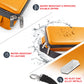Orange Quiver Card Carrying Case - Playing Card Case Holder For Trading Cards, Mtg Card Storage Bag Deck Box Card Case (+Wrist & Shoulder Strap, Dividers & Separators + 100 Apollo Card Sleeves)
