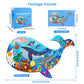 Jigsaw Puzzles For Kids Ages 4-8, 108 Pieces Whale Shaped Cardboard Puzzles For Animal Lovers, Sturdy Floor Puzzles Box And Poster, Educational Toys Gift For Boys Girls, 23.38 X 14.72 Inch