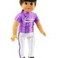 Purple Baseball Uniform Outfit 7Pc For 18-Inch Dolls | Premium Quality & Trendy Design | Dolls Clothes