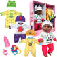 Soft Body Baby Doll With Accessories & 4 Sets Of Animal Outfits, Realistic Baby Doll With Clothes & Toys, 14 Inch Baby Doll Play Set Wardrobe Closet, Baby Dolls For Girls, Gift For 3 4 5 Year Old