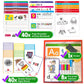 Elitepanda Cvc Word Games & Preschool Learning Kit For 3,4,5,6 Year Olds | 60 Reusable Dry Erase Flash Cards, Kindergarten Workb