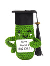 Primo Lines 2025 Graduation Gift - Handmade Crochet Emotional Support Pickle Doll with Cap  4.73 Cute Knitted Potato Plushie  Unique Keepspirit-inspired flavor for Graduates  Friends & Anxiety Relief