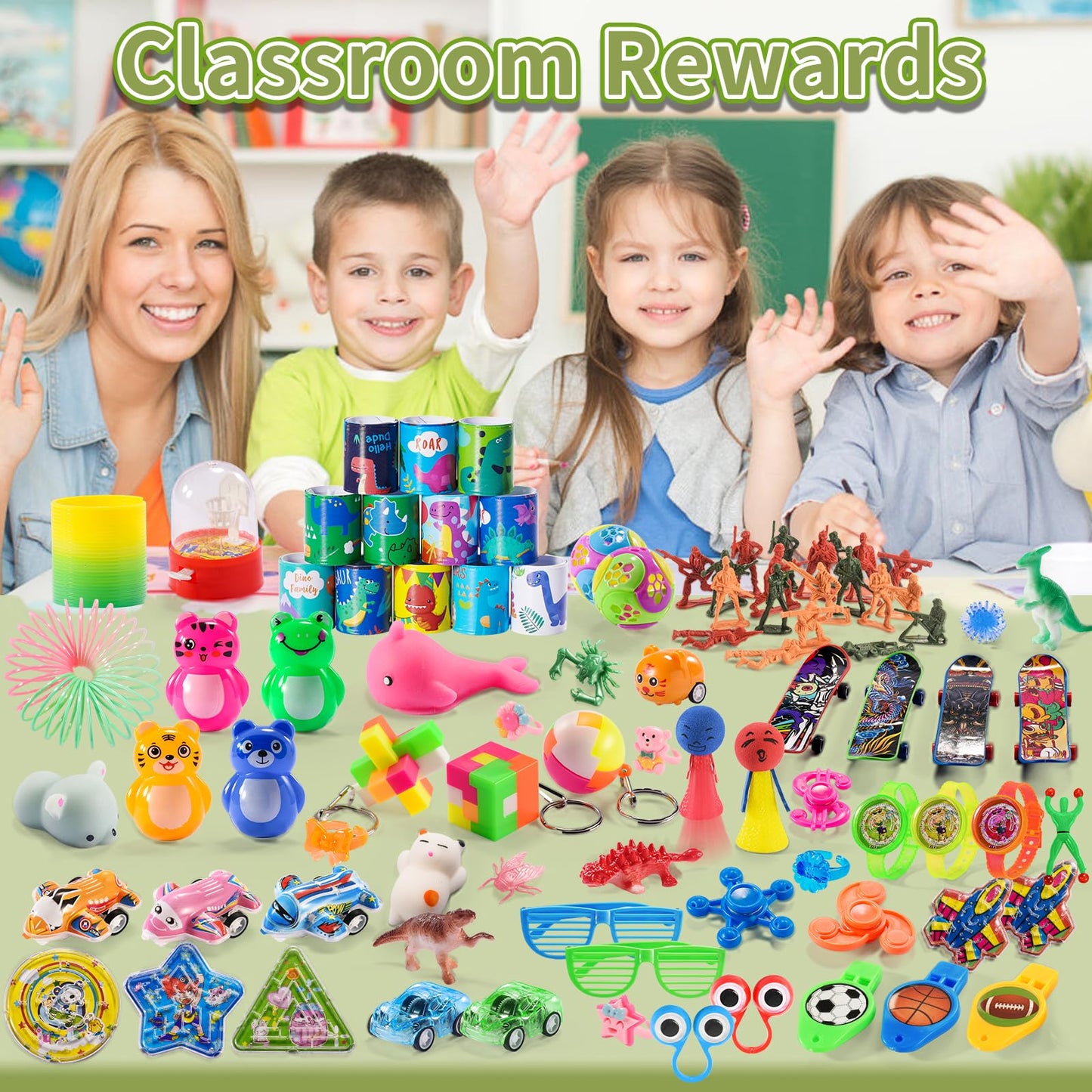 300 Pcs Party Favor For Kids Goodie Bags Stuffers, Prize Box Toys For Kids Classroom Bulk, Small Fidget Toys Pinata Fillers, Tre
