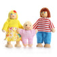 Puckway Lovely Happy Family Dolls Playset Wooden Figures Set Of 7 People With Diy Horse For Kids Children Toddlers Dollhouse Pretend Gift