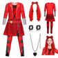 Gftybcst Princess Red Costume For Girls - Rise Red Jumpsuit Kids Dress Up Outfits For Halloween & Birthday Parties - Cosplay 5-1