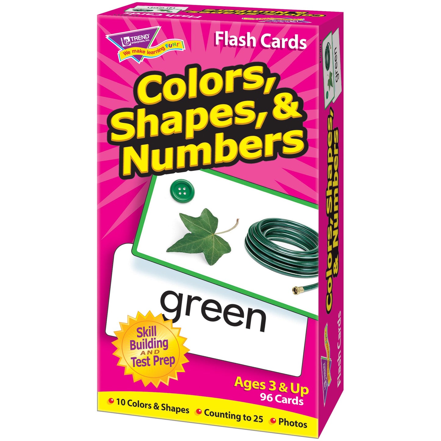 Trend Enterprises: Colors, Shapes & Numbers Skill Drill Flash Cards, Exciting Way For Everyone To Learn, Great For Skill Building And Test Prep, 96 Cards Included, Ages 3 And Up