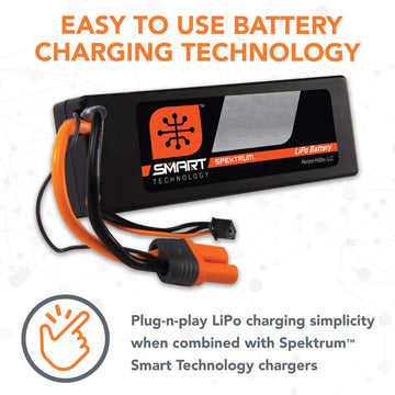 Spektrum 11.1V 5000mAh 3S 30C Smart Hardcase LiPo Battery: IC5, SPMX50003S30H5