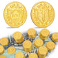 Byhoo 30PCS Metal DND Coins, 1.2'' Gold Tokens with 100 Face Value for Board Game and Tabletop RPG, Fantasy Metal Coins for Path