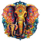 Woodemon Wooden Puzzles For Adults, Mandala Elephant (M-200Pcs) Wooden Jigsaw Puzzles Kids, 9.6 * 9.3In Unique Shaped Animal Wood Puzzles Adults, Xmas Christmas Puzzles Birthday Gifts Family Games