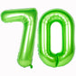Number Balloons 40 Inch Green Birthday Party Decorations 70St Digital Jumbo Helium Foil Mylar Balloon