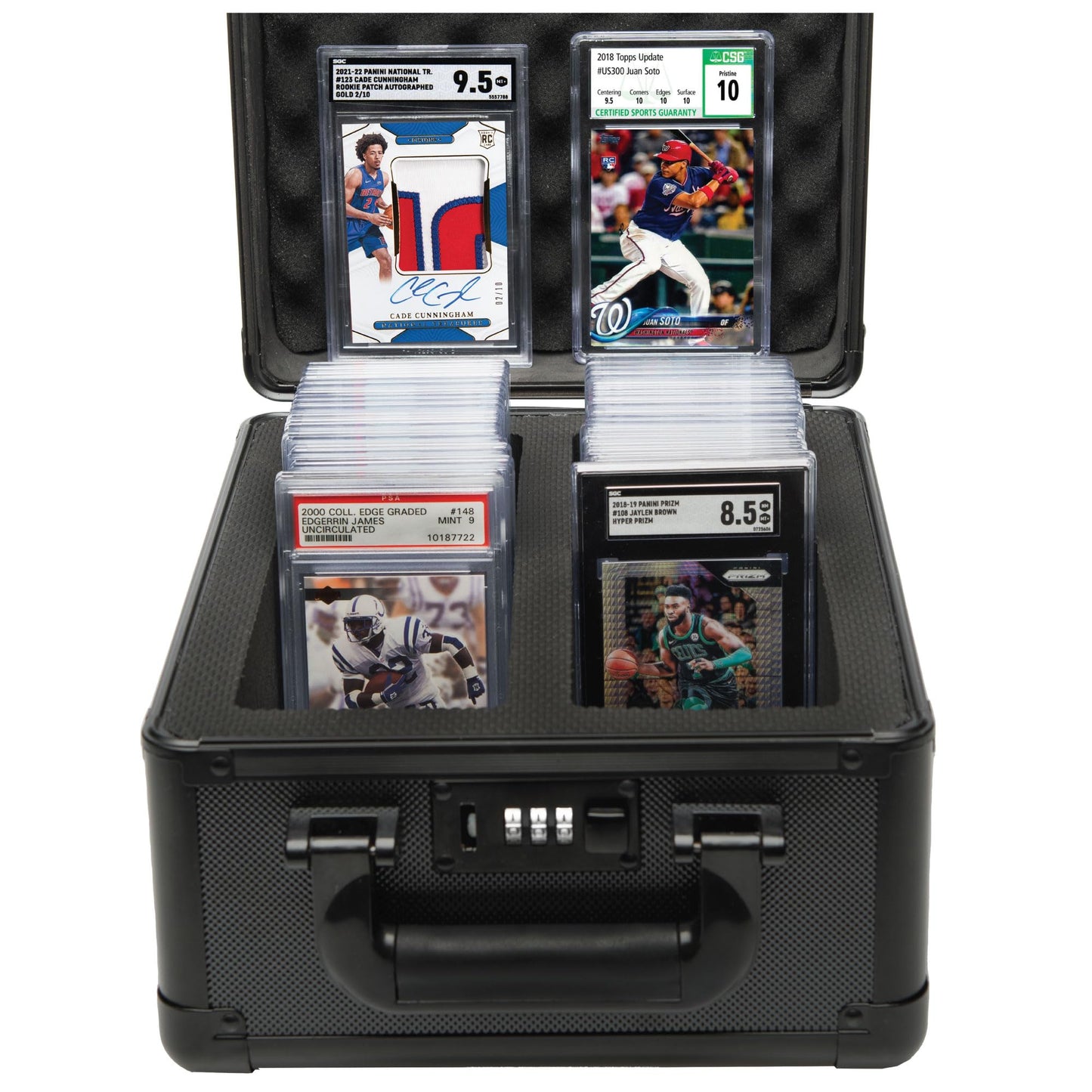 Panopply Graded Card Case BGS PSA Graded Card Storage Box Sports Card Case Psa Card Case Graded Sports Card Storage Box Psa Slab Case Psa Card Holder Card Cases for Sports Cards (2 ROW)
