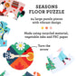 Petit Collage: Seasons Floor Puzzle - Learn The Four Seasons - Includes 25 Jumbo Pieces And A Moveable Hand To Point To A New Se