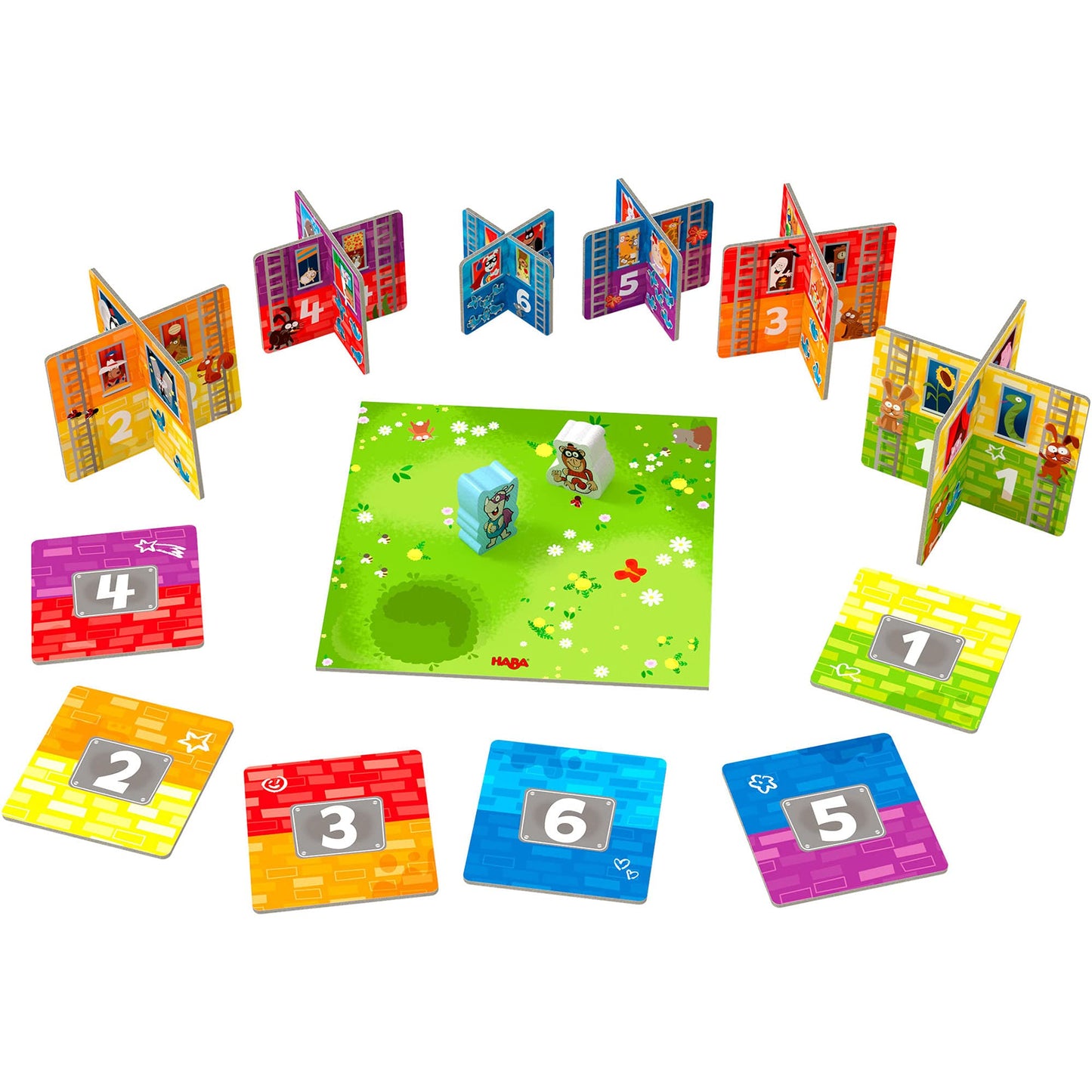 Haba My Very First Games Rhino Hero Junior - A Cooperative Stacking And Matching Game For 2 Years And Up