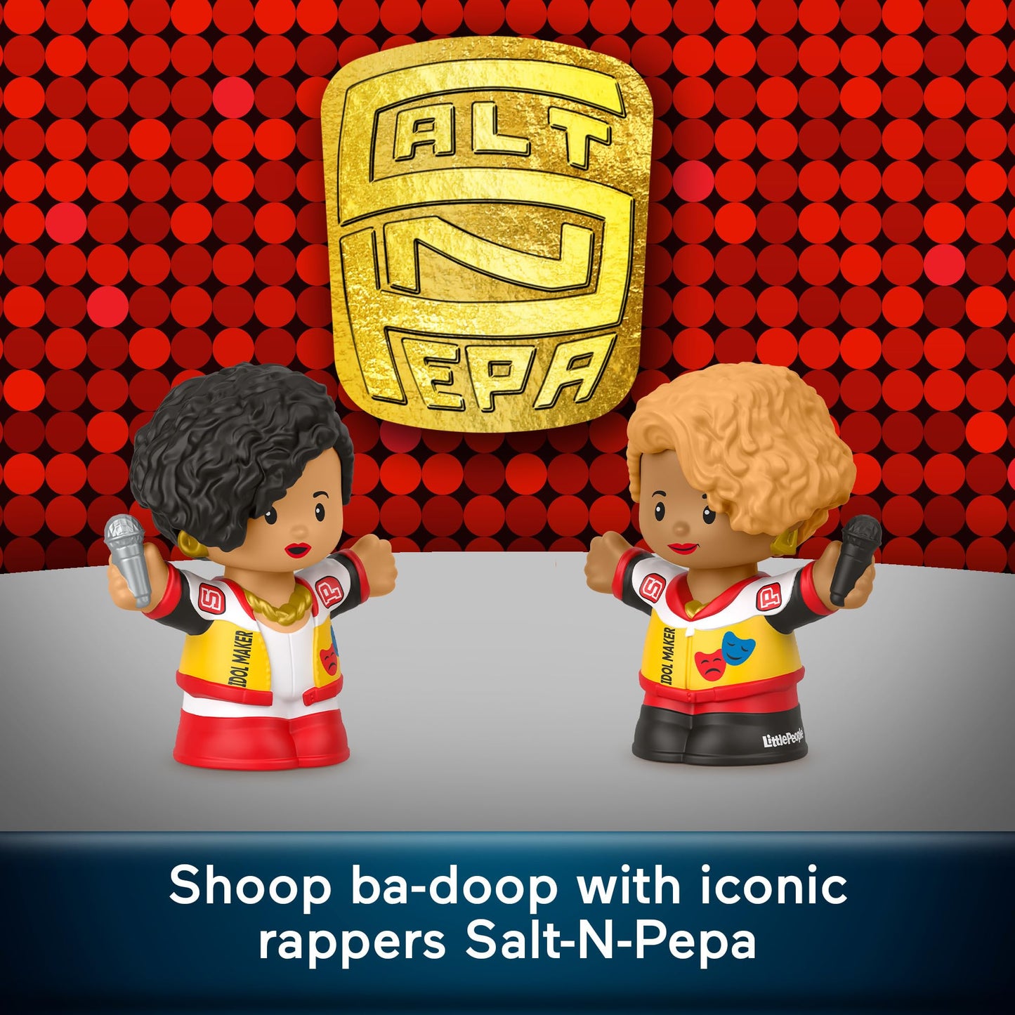 Little People Collector Salt-N-Pepa Special Edition Figures Set, Multicolor, HPV75, Plastic, Display Package for Adults & Hip Hop Fans