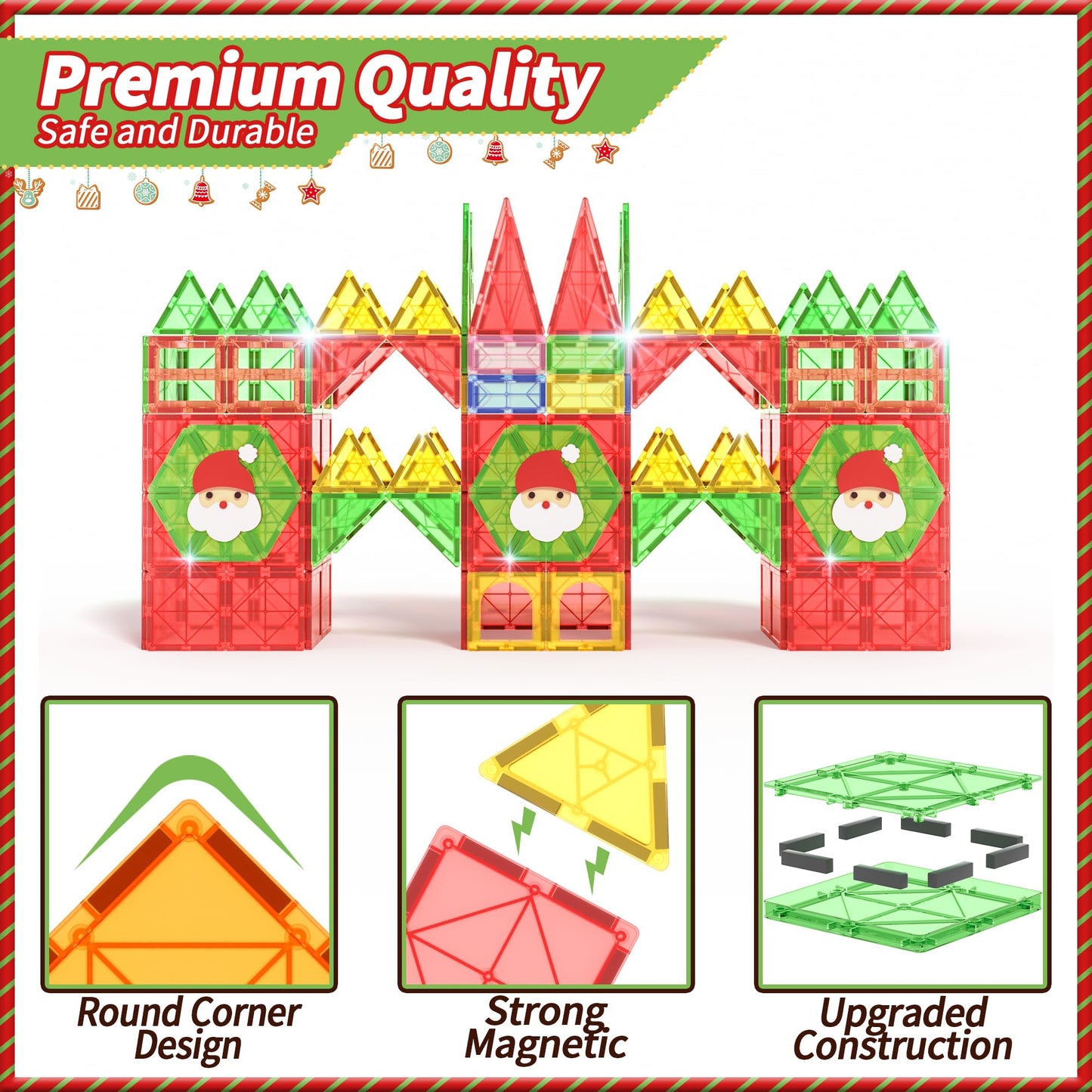 Goodtiles Magnetic Tiles Kids Toys For 3+ Year Old Boy And Girl Birthday Gifts, Magnet Building Blocks Stem Preschool Sensory Le