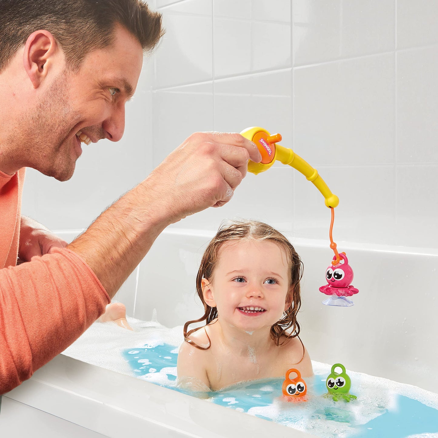 Toomies Tomy Spin & Splash Octopals Toddler Bath Toy You Pour And They Spin & Splash