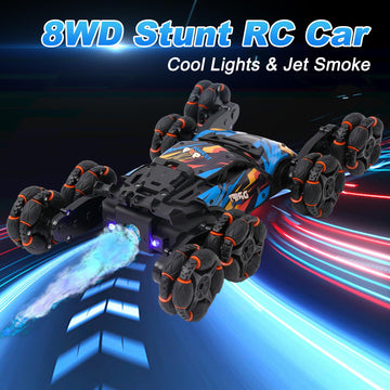 RC Stunt Car for Kids, 8Wd Gesture Sensing Stunt Rc Cars Toys for Boys Age 8-13, 2.4Ghz Hand Remote Control Car with Lights Musi