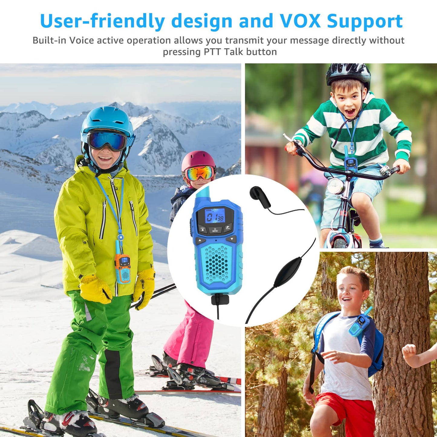 3 Walkie-Talkies For Kid, Outdoor Toys For Boys And Girls, Rechargeable Long Distance Walkie-Talkies, Suitable For Camping Hikin