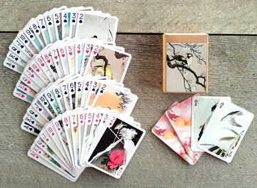 Flonzgift Awesome Birds Playing Cards (Poker Deck 54 Cards All Different) Vintage Antique Japanese Engraving Watercolor Illustration By Koson Ohara