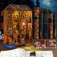 Quanquer Diy Book Nook Kit - Diy Dollhouse Booknook With Led Light - 3D Wooden Puzzle Miniature House Kits - Craft For Adults - Bookshelf Insert Decor - Gifts Family And Friends(Magic Laboratory)