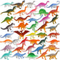 Fingooo 39 Piece Mini Dinosaur Figures,Assorted Vinyl Plastic Dinosaur Toys For Easter Gifts Dino Party Cake Toppers