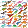 Fingooo 39 Piece Mini Dinosaur Figures,Assorted Vinyl Plastic Dinosaur Toys For Easter Gifts Dino Party Cake Toppers